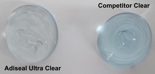 Comparaison claire des produits d'étanchéité par rapport aux concurrents populaires des produits d'étanchéité et des adhésifs. Adiseal est plus clair.